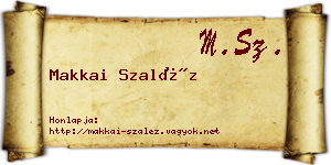 Makkai Szaléz névjegykártya